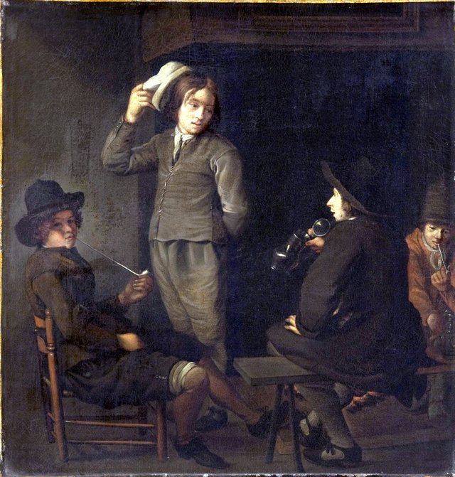 Four Youths around a Fire by Michiel Sweerts