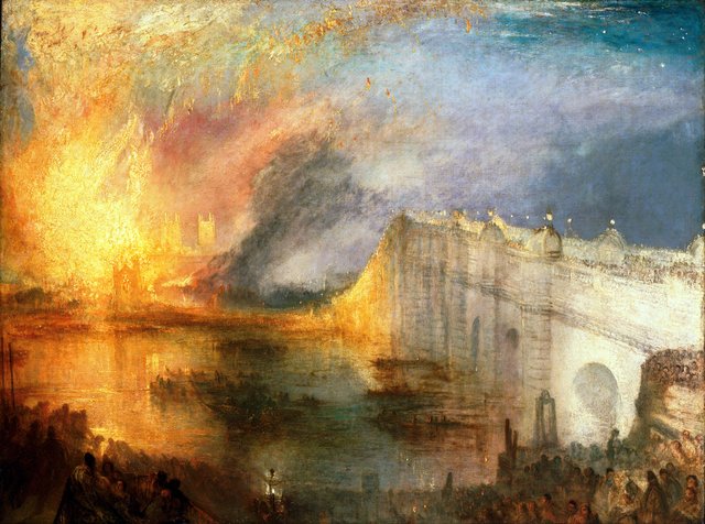 The Burning of the Houses of Lords and Commons by J. M. W. Turner
