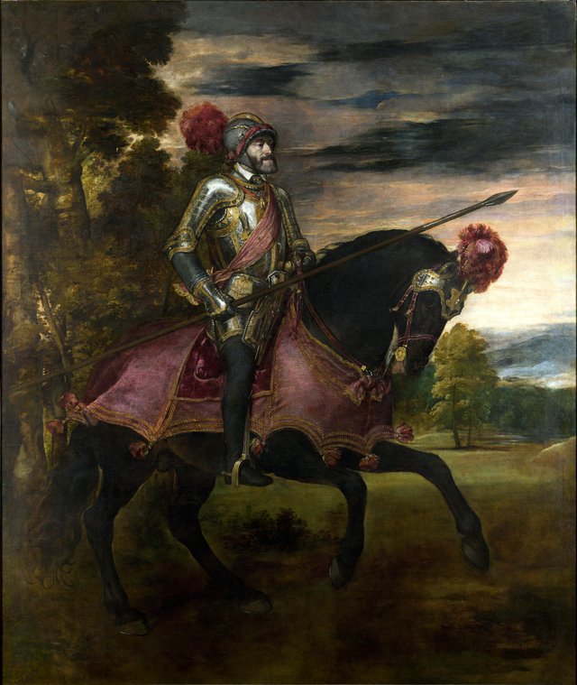 Equestrian Portrait of Charles V by Titian