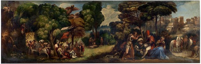 Arrival of the Trojans at the Strophades Islands and the Attack of the Harpies by Dosso Dossi