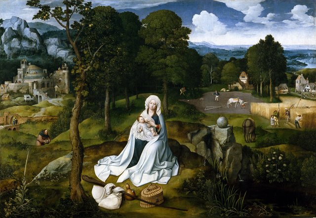 Rest during the Flight to Egypt by Joachim Patinir