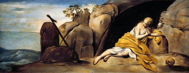 Magdalena penitente en la gruta de Sainte-Baume by Juan Bautista Maíno