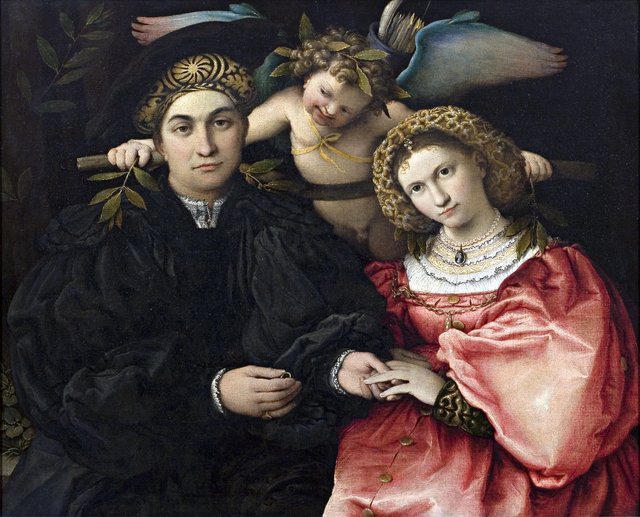 Marsilio Cassotti and His Bride Faustina by Lorenzo Lotto
