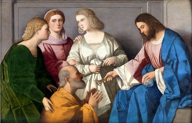 Christ giving the Keys to Saint Peter by Vincenzo Catena