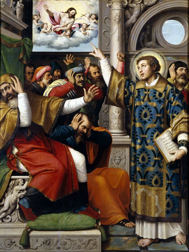 Saint Stephen accused of Blasphemy by Juan de Juanes
