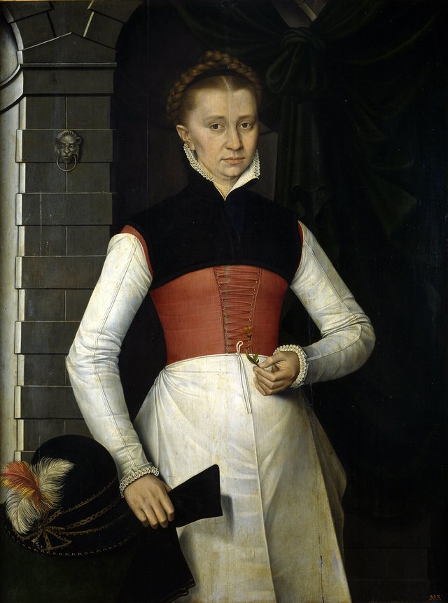 Lady with a Yellow Flower by Adriaen van Cronenburg