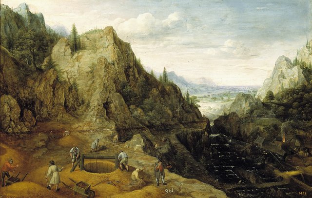 Landscape with Ironworks by Lucas van Valckenborch
