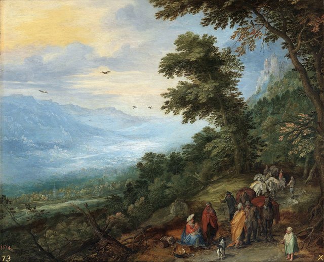Gypsy Gathering in a Wood by Jan Brueghel the Elder