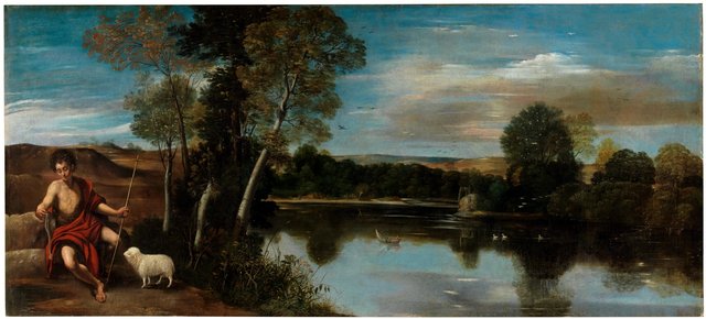 Saint John the Baptist in a Landscape by Juan Bautista Maíno