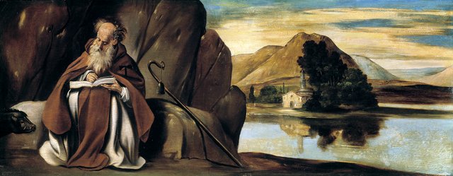 Saint Anthony Abbot in a Landscape by Juan Bautista Maíno