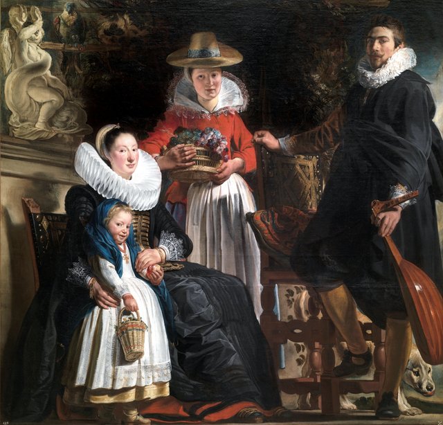 Portrait of the artist with his family by Jacob Jordaens