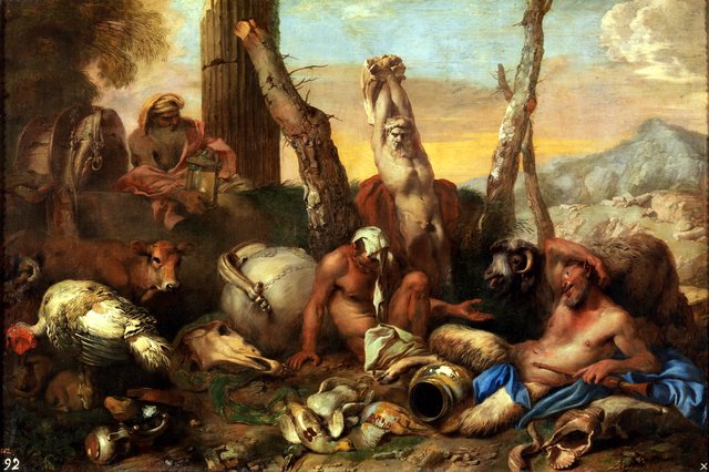 Diogenes searching for a Man by Giovanni Benedetto Castiglione