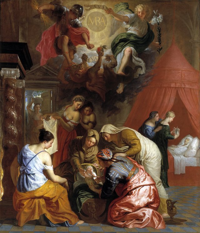 The Birth of the Virgin by Erasmus Quellinus II