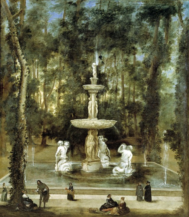 The Fountain of the Tritons in the Island Garden, Aranjuez by Diego Velázquez