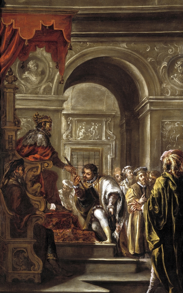 Saint Ambrose appointed Governor of Liguria and Emilia by Juan de Valdés Leal
