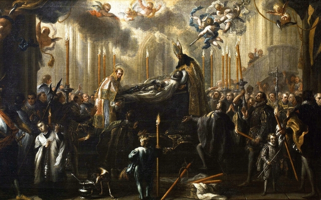 The Burial of the Count of Orgaz by Miguel Jacinto Meléndez