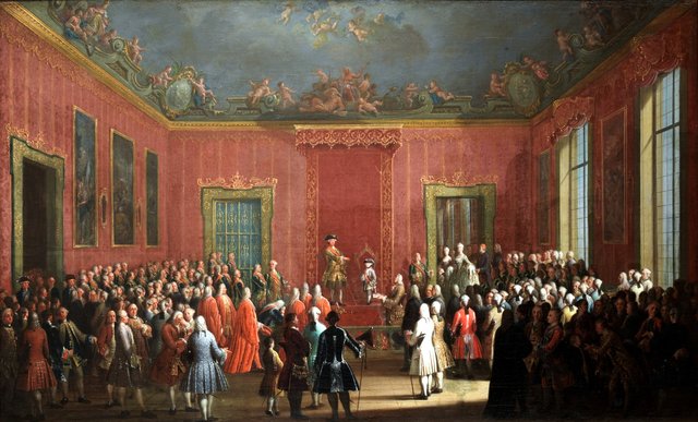 Abdication of Charles III by Antonio Joli