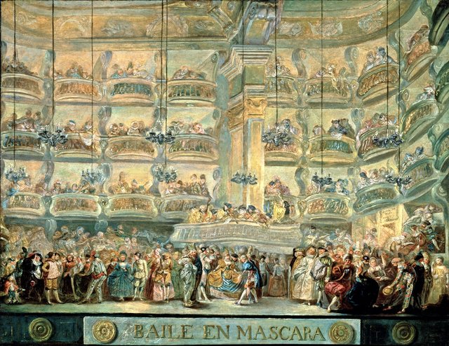 Baile en máscara by Luis Paret y Alcázar