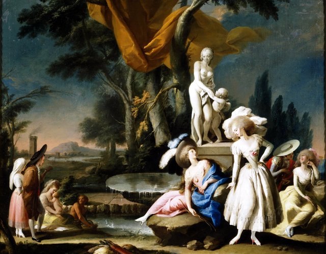 Couples in a Park by José Camarón y Bonanat