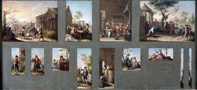 Thirteen sketches for Tapestry Cartoons by Francisco Bayeu