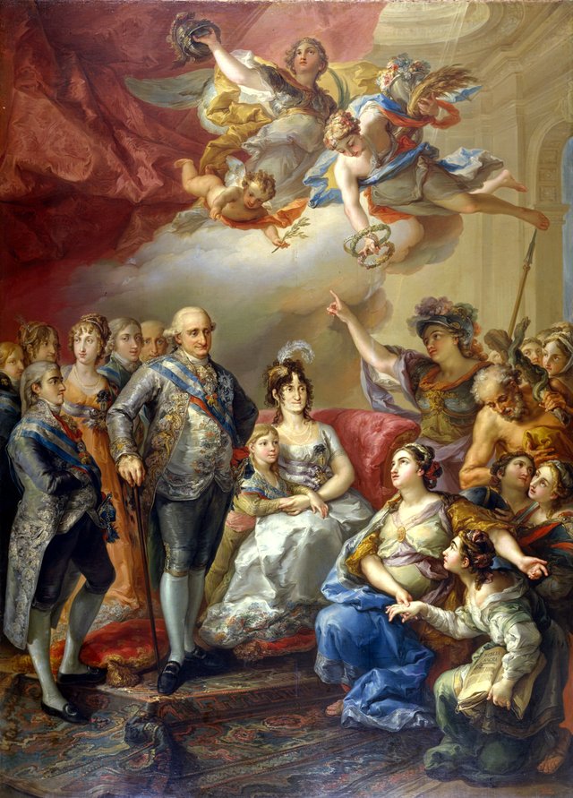 Charles IV and his Family honoured by the University of Valencia by Vicente López Portaña