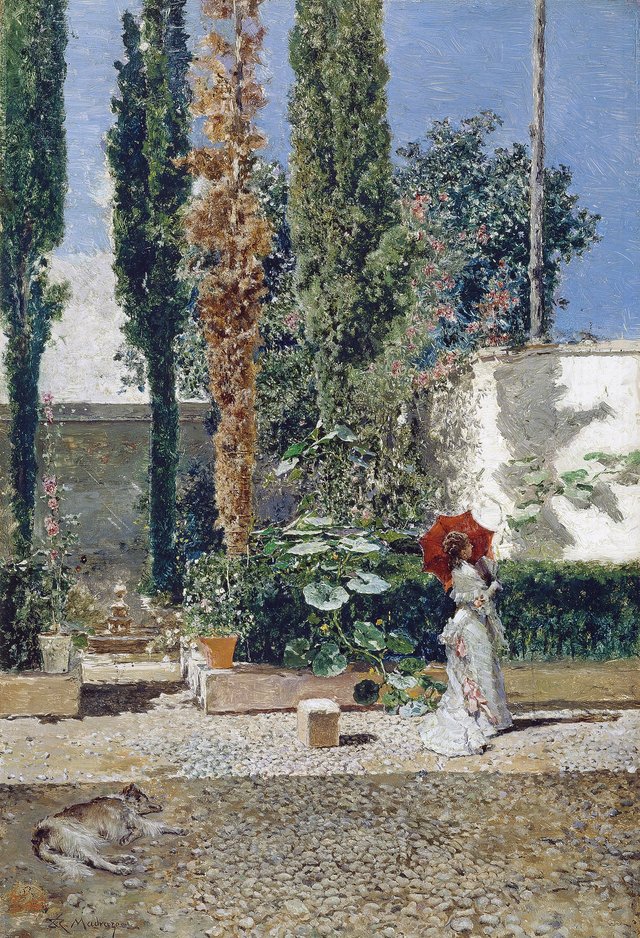 The Garden of the Fortuny Residence by Mariano Fortuny Marsal