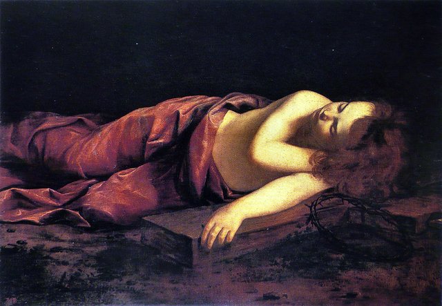 Young Jesus sleeping on the Cross by Orazio Gentileschi