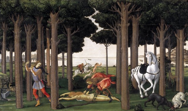 The Story of Nastagio Degli Onesti, part two by Sandro Botticelli