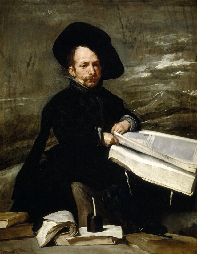 Buffoon with books, formerly known as portrait of "el Primo" by Diego Velázquez