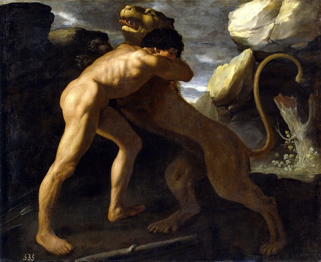 Hercules Fighting the Nemean Lion by Francisco de Zurbarán