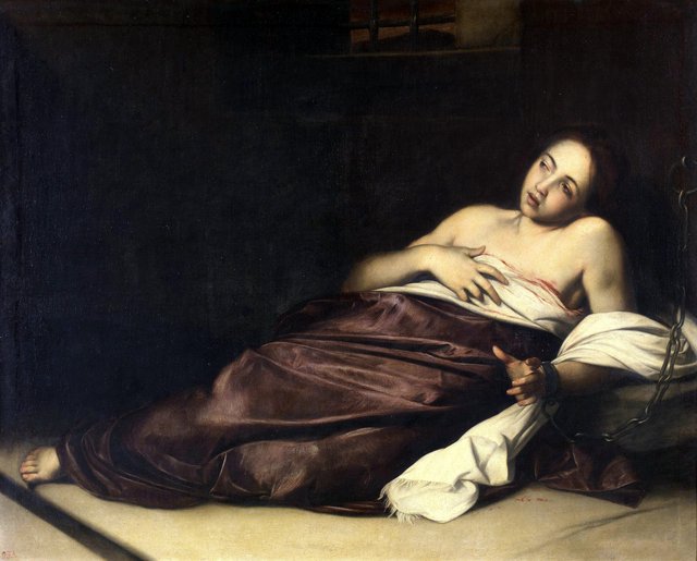 St Agatha in her cell by Andrea Vaccaro