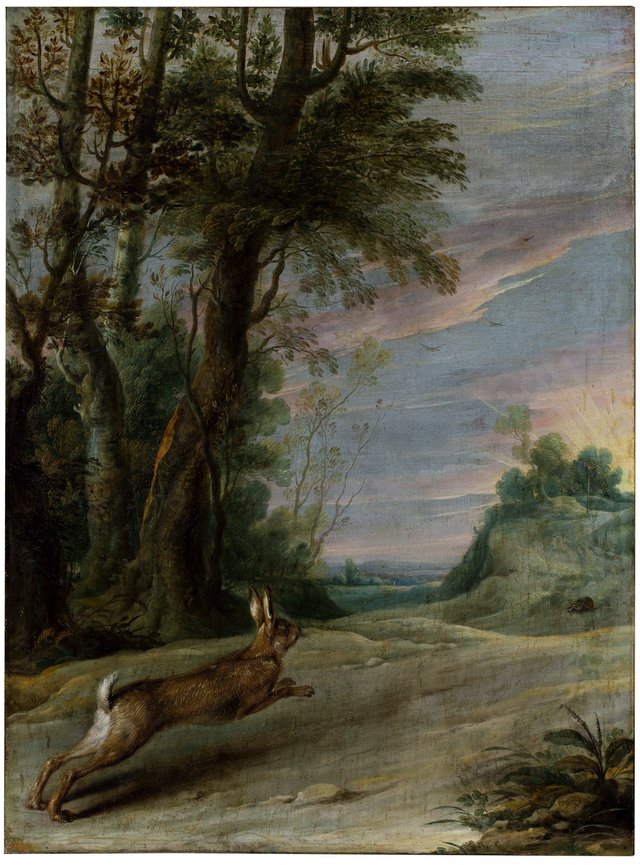 Aesop's fable of the hare and the tortoise by Frans Snyders