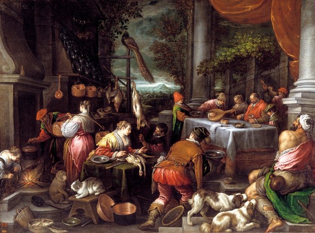 Lazarus and Dives by Leandro Bassano