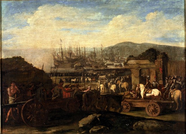 Embarco de tropas de artillería by Aniello Falcone