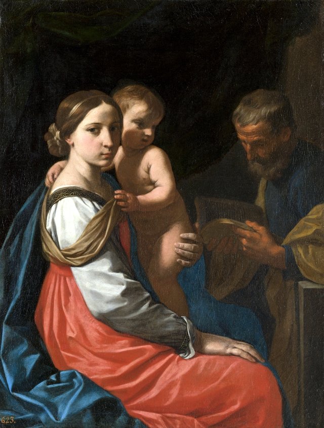 Holy Family by Simone Cantarini