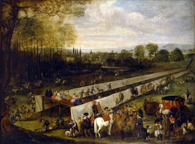 Watching the Hunt in Aranjuez by Juan Bautista Martínez del Mazo