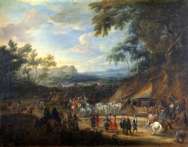 Louis XIV near Vincennes by Adam Frans van der Meulen