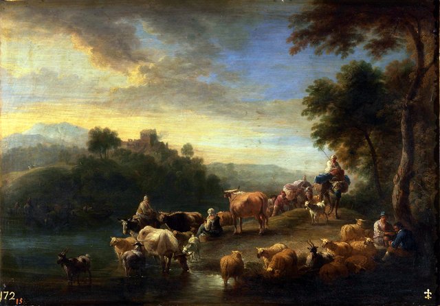 Landscape with the Cattle by Adriaen Frans Boudewyns