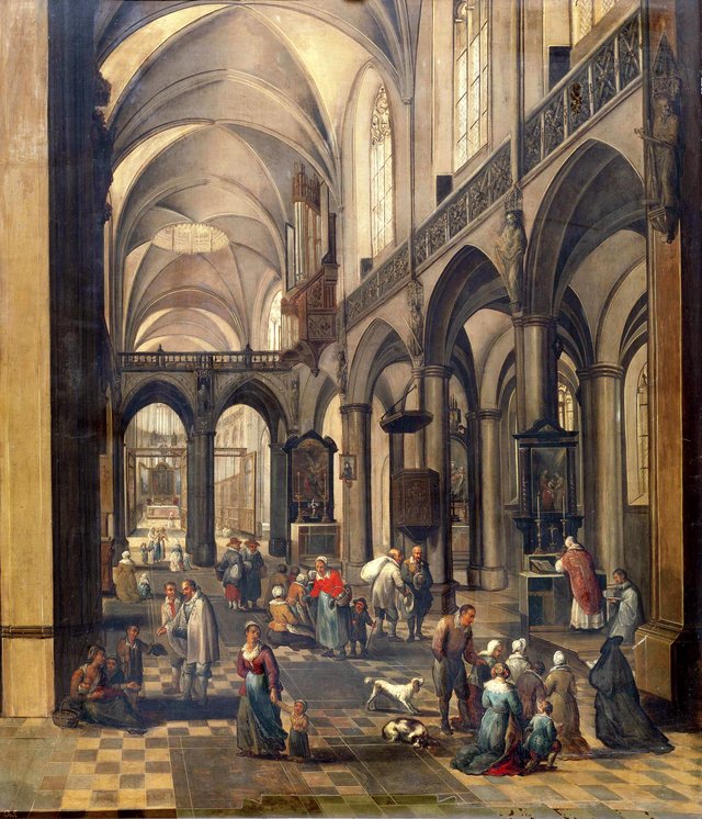 Interior of a Flemish Church by Pieter Neefs the Elder