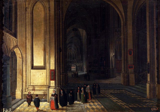 Interior of a church or the Offering by Pieter Neefs the Elder