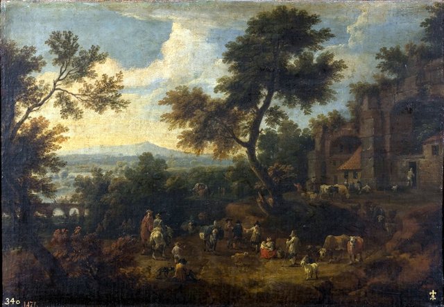 Descanso en el camino by Adriaen Frans Boudewyns