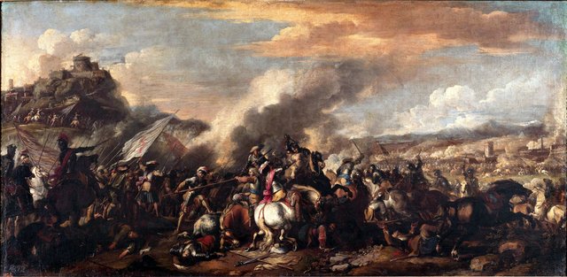 Lucha por la posesión de una fortaleza by Jacques Courtois