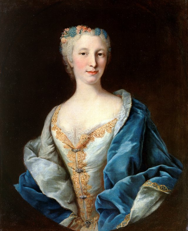Portrait de femme. by Charles Joseph Flipart