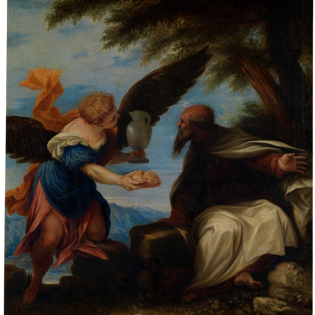 El profeta Elías y el ángel by Juan Antonio de Frías y Escalante