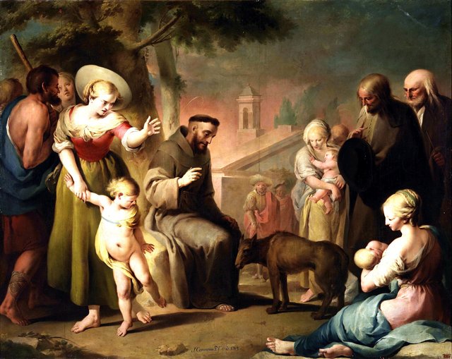 La conversión del lobo de Gubbio by José Camarón y Bonanat