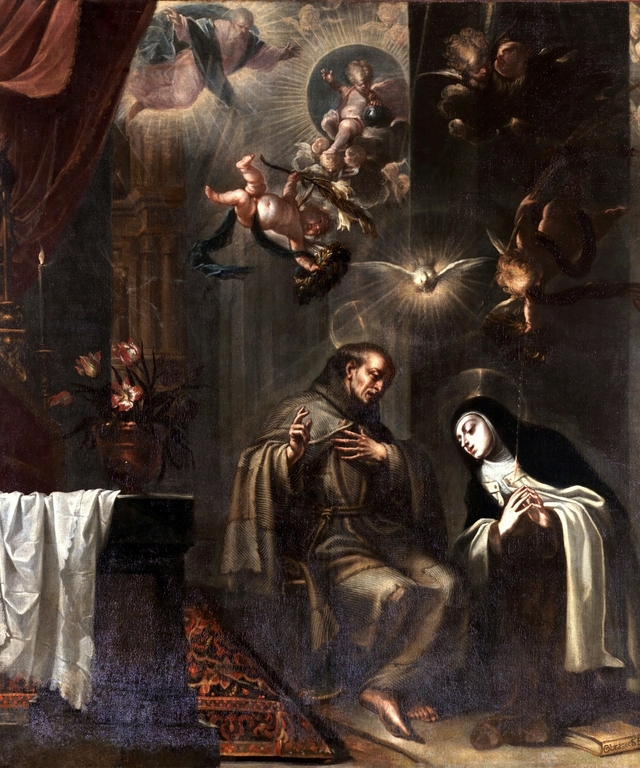 San Pedro de Alcántara confesando a Santa Teresa by José García Hidalgo