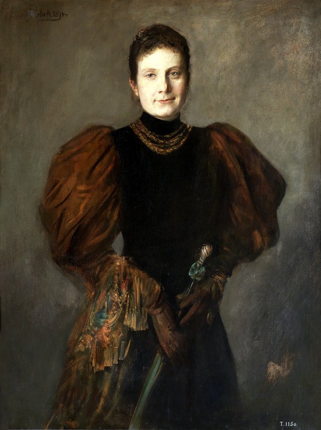 Infanta María de la Paz de Borbón, daughter of Isabella II by Franz von Lenbach