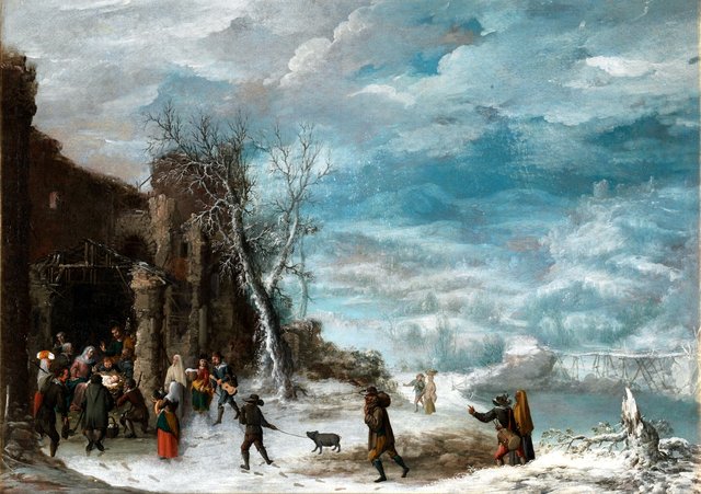 Winter Landscape with the Adoration of the Shepherds by Francisco Collantes