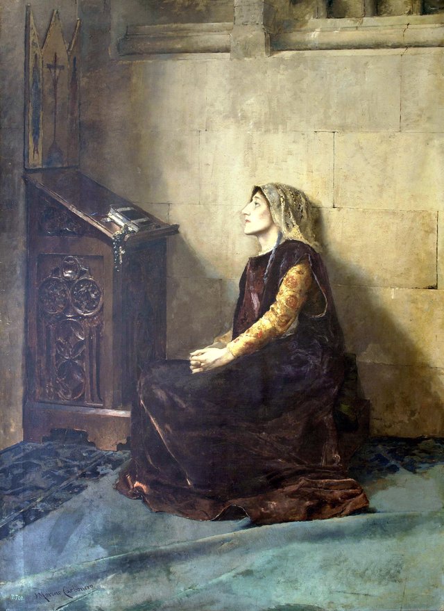 Doña Blanca de Navarra by José Moreno Carbonero
