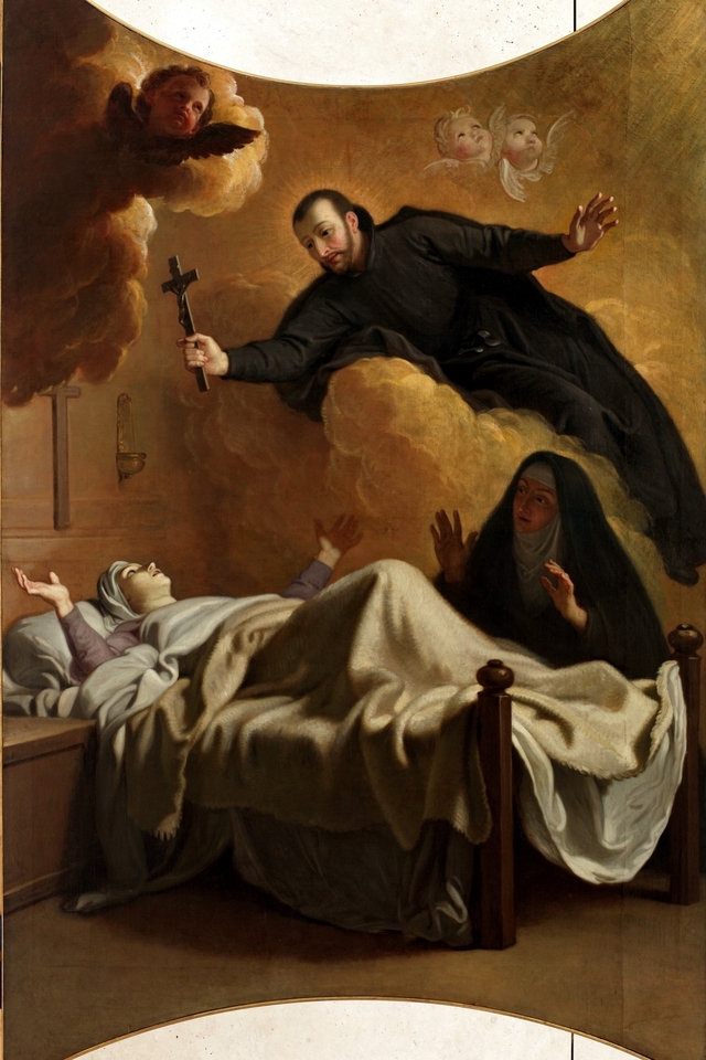 Aparición de san Francisco de Regis a la madre Momplaisant by Michel Ange Houasse